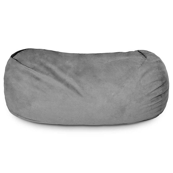 Lumaland 7ft Giant Bean Bag Chair with Microsuede Washable Cover, Dark Gray  